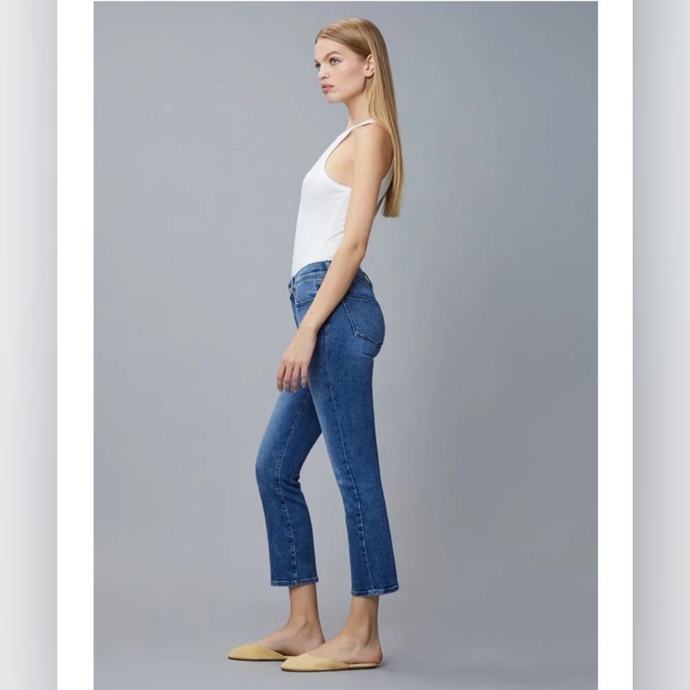 DL1961 Mara Instasculpt Mid Rise Straight Jeans in Blue Bird Size 29 New! - Picture 2 of 10